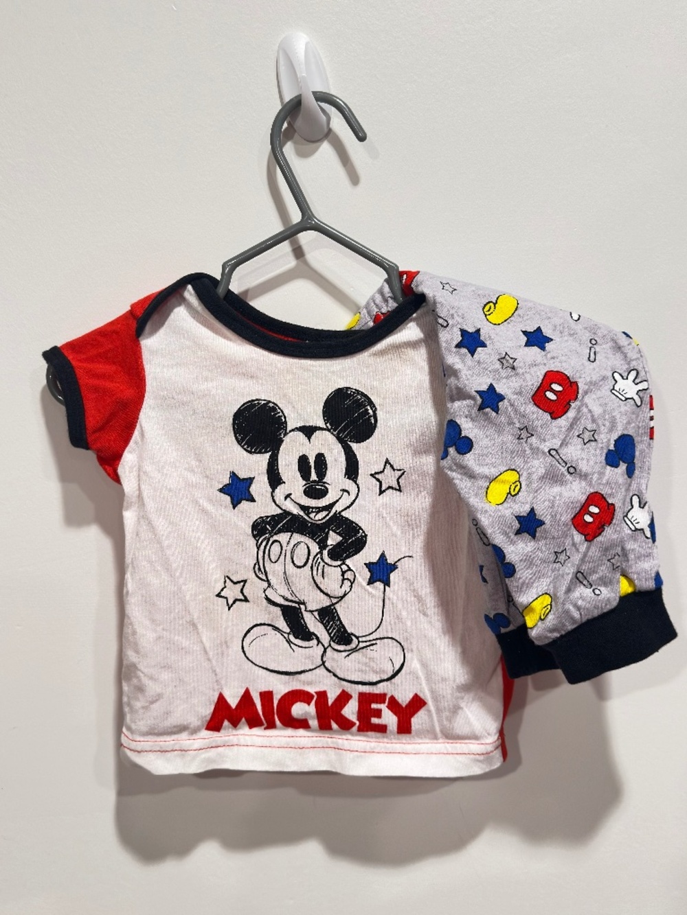 Mickey Mouse 2 Piece PJs 0-3 Months